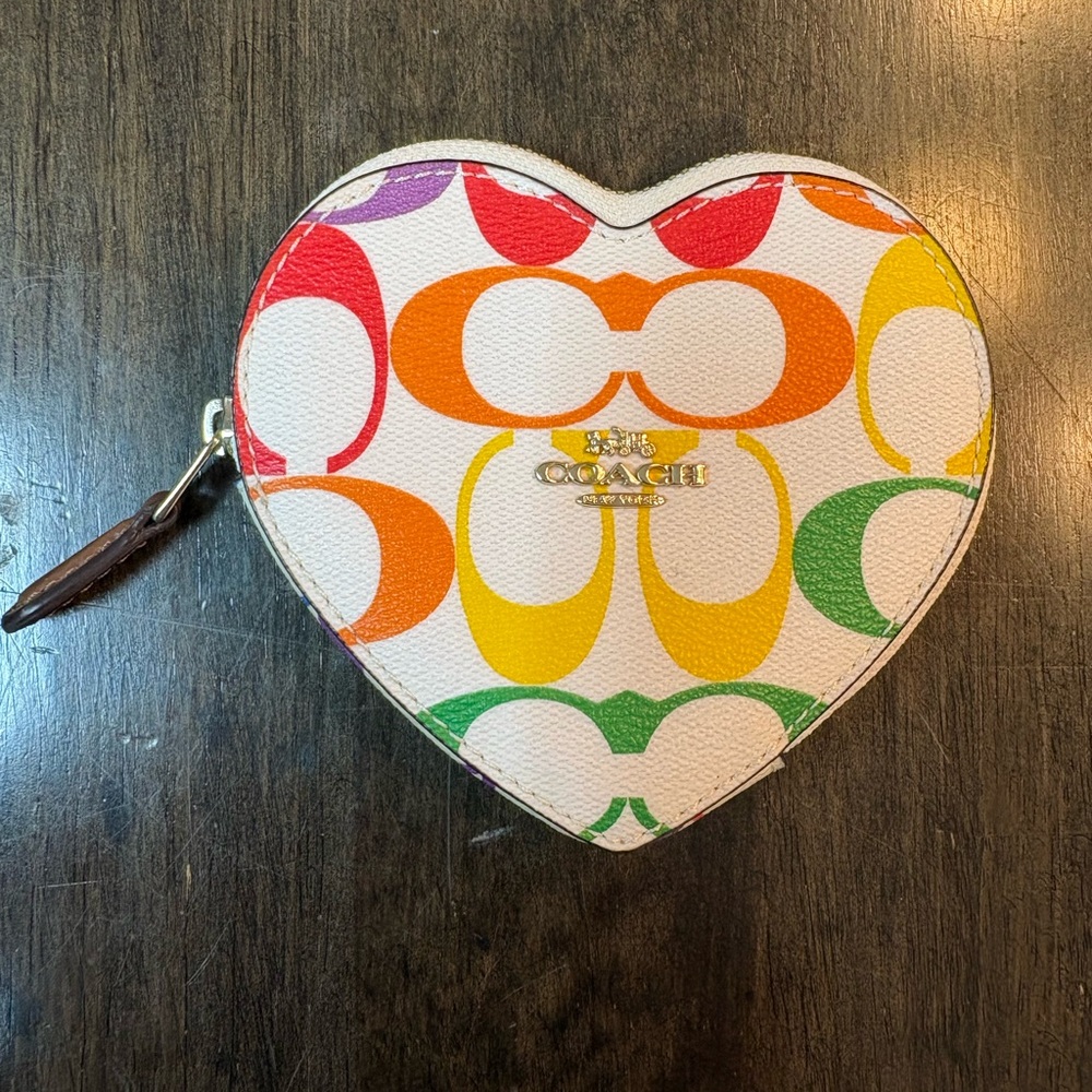 Coach Leather Patch with Multicolor Logo